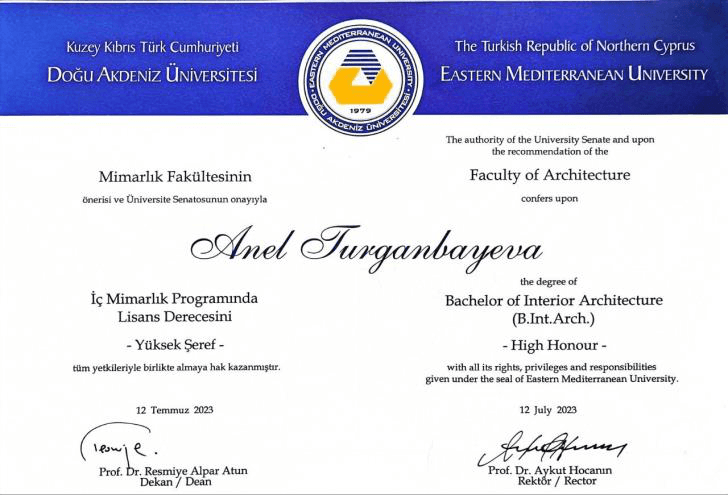 Eastern Mediterranean University — Bachelor of Interior Architecture