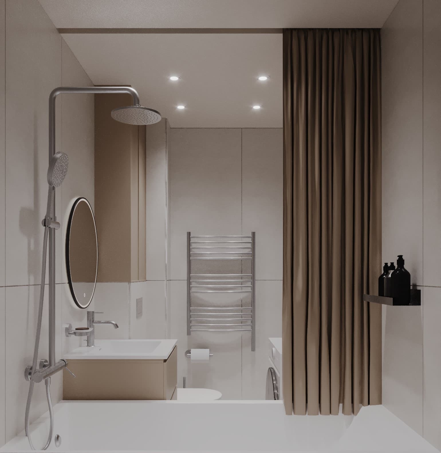 Aksai 2 Bathroom - Ванная комната 4 м² - visualization 5