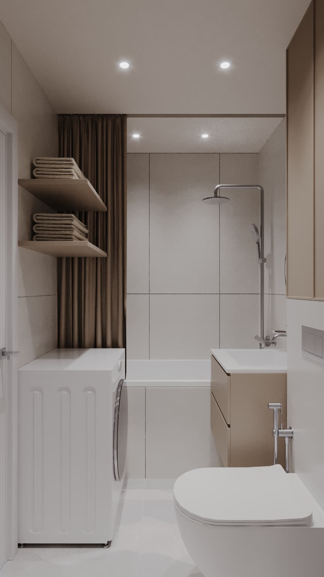 Aksai 2 Bathroom - Ванная комната 4 м² - visualization 6