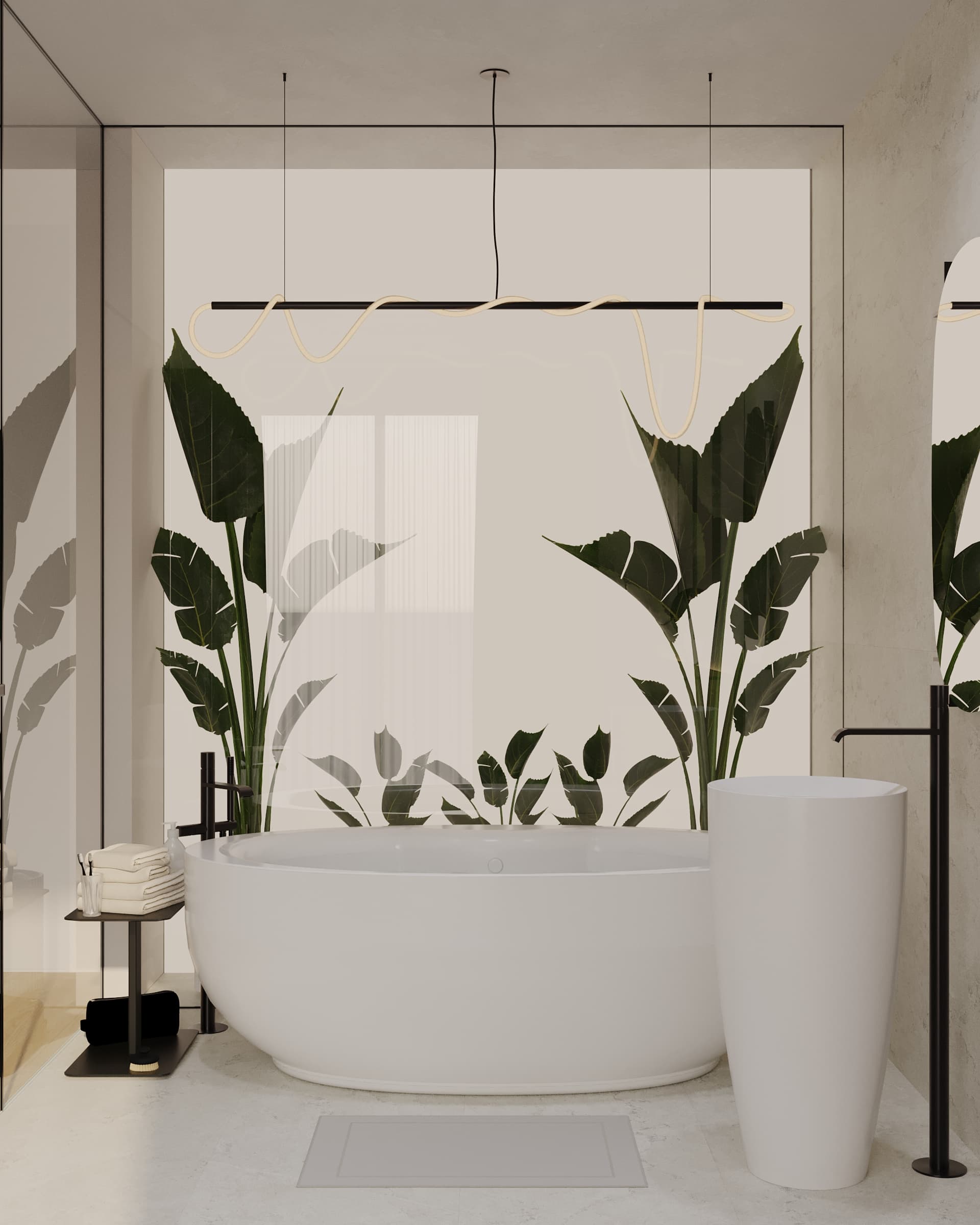 Modern Bathroom - Ванная комната - visualization 6