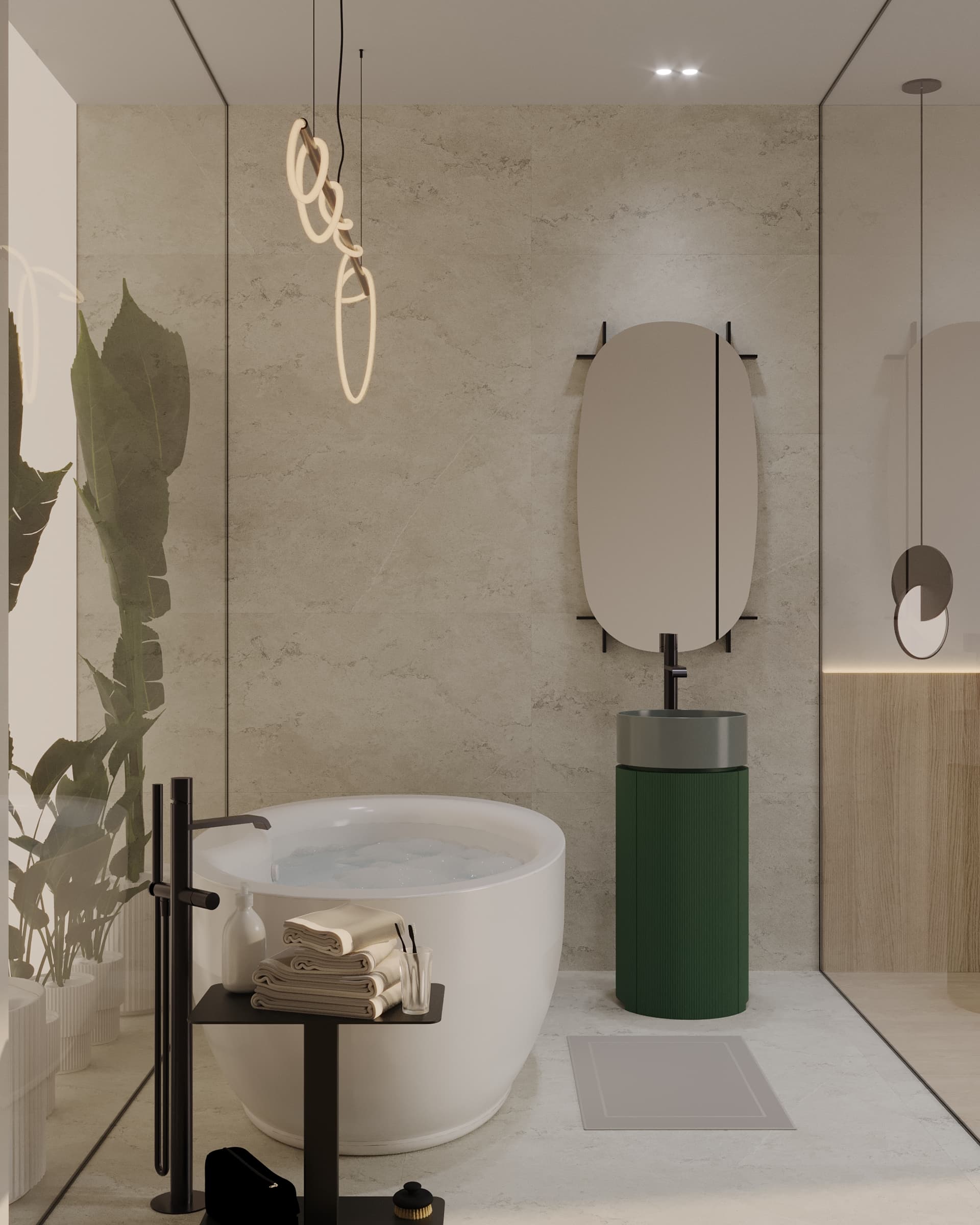 Modern Bathroom - Ванная комната - visualization 7