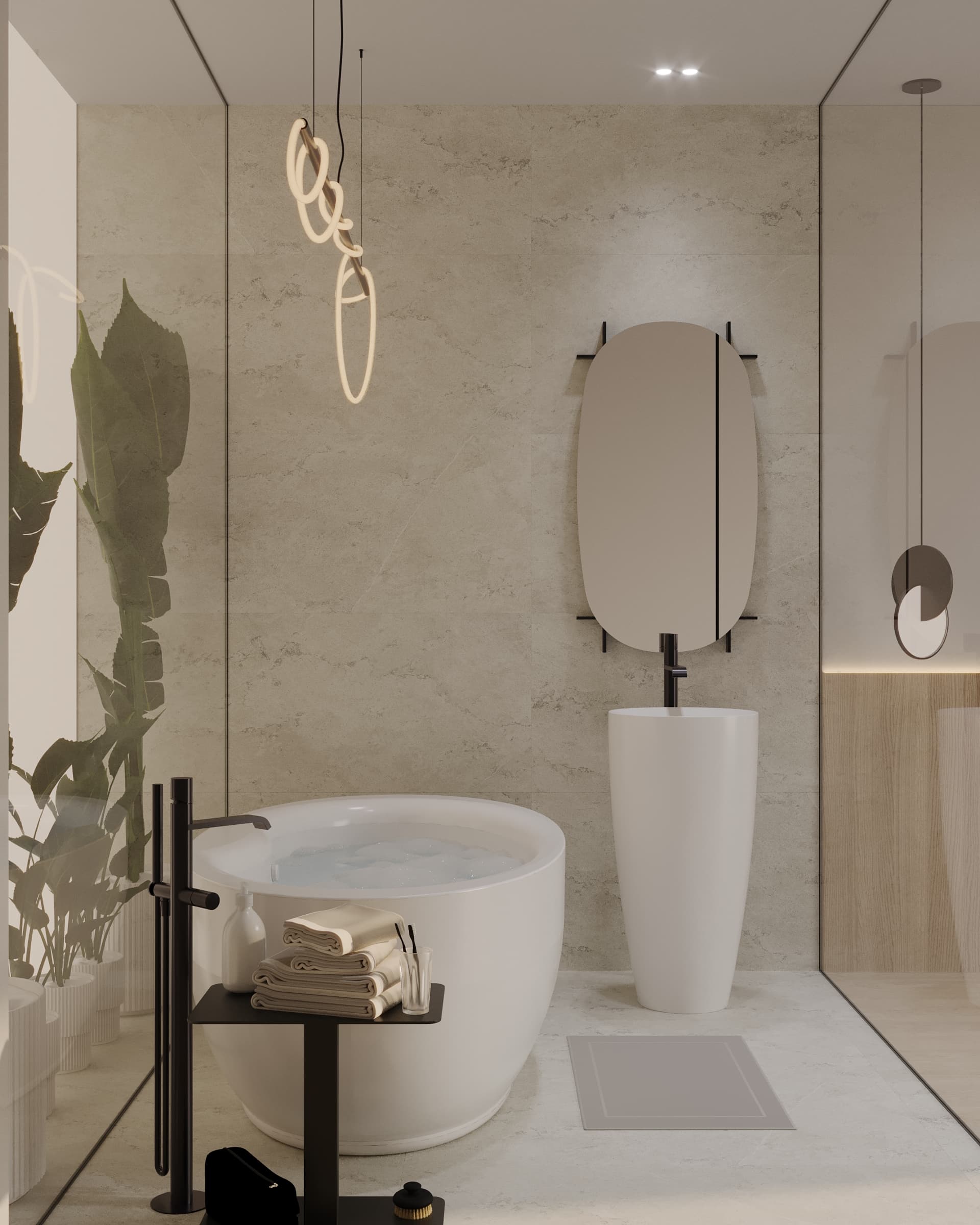 Modern Bathroom - Ванная комната - visualization 8