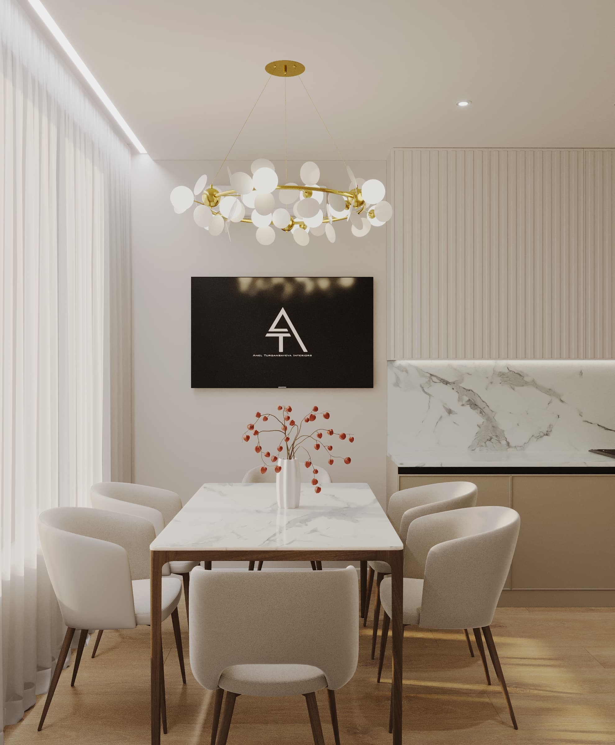 Seifullin - Квартира 100 м² - ЧАСТНЫЕ ИНТЕРЬЕРЫ