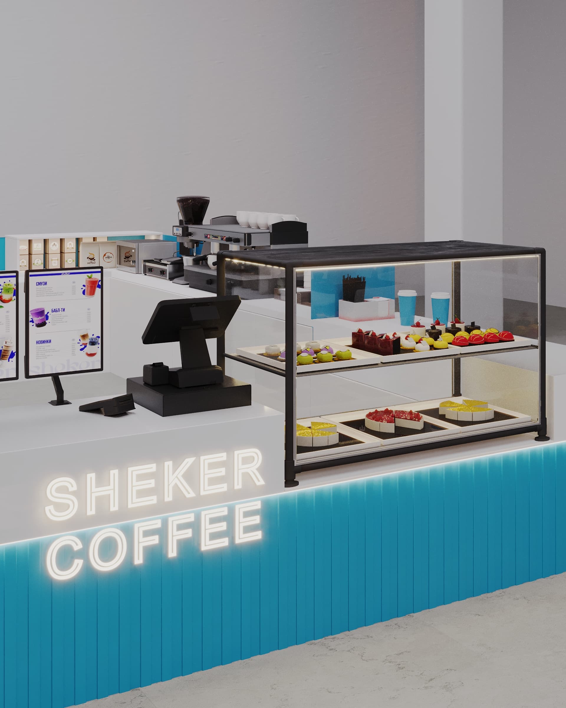 Sheker Coffee - Кофейня 24 м² - visualization 12