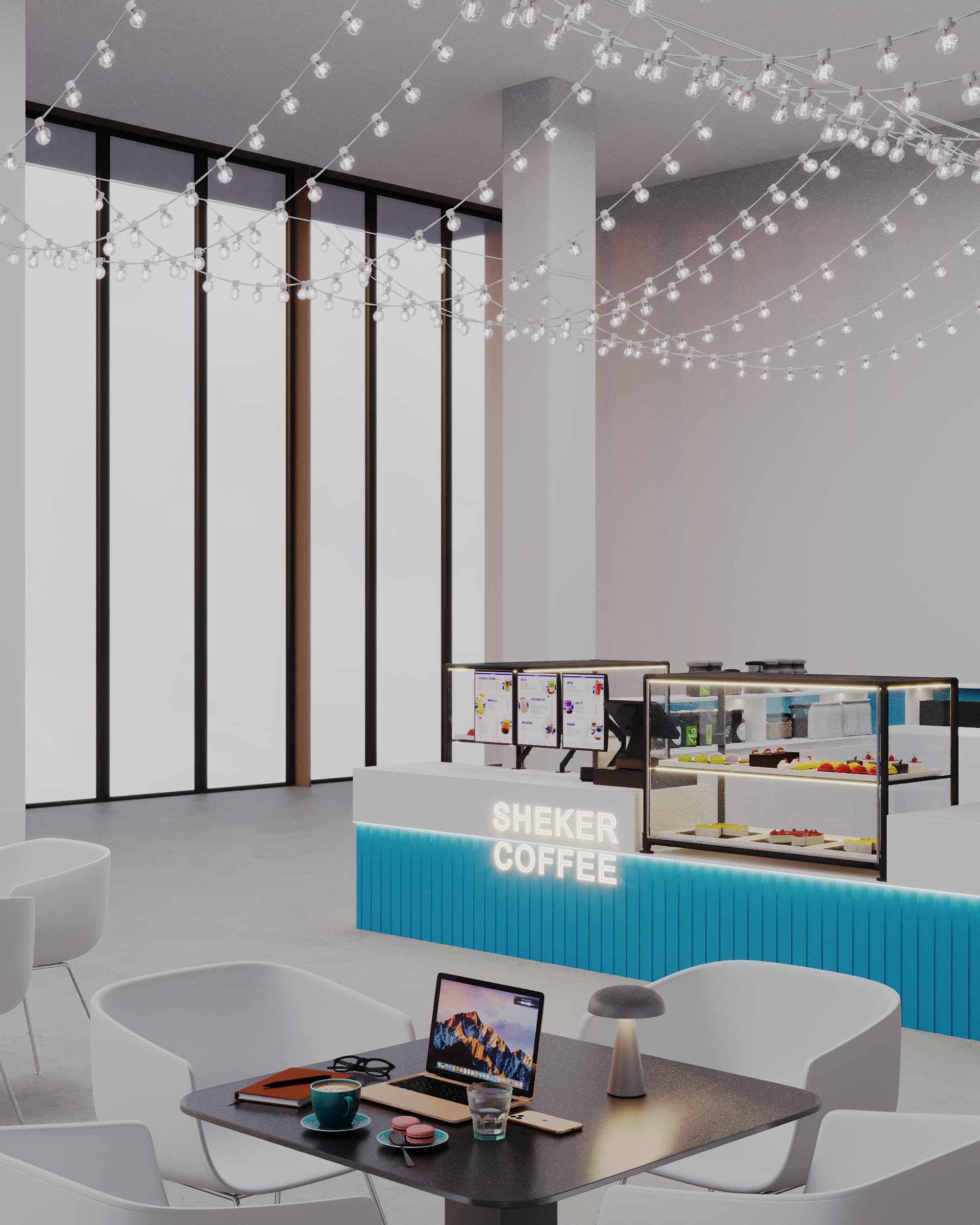 Sheker Coffee - Кофейня 24 м² - visualization 6