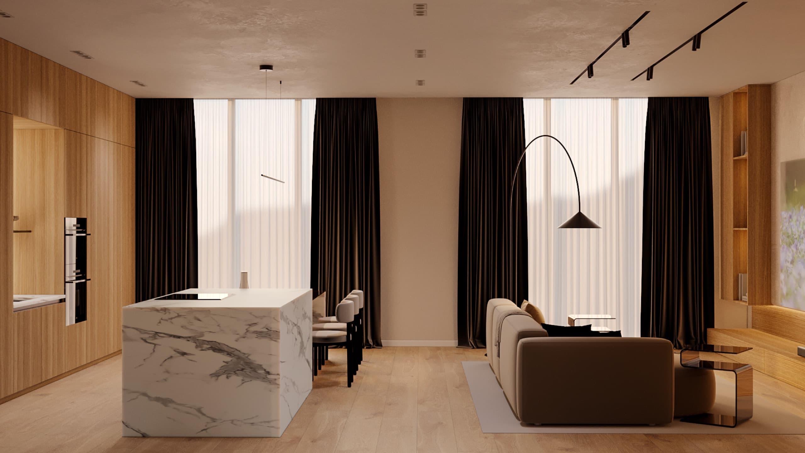 Minimalist Apartment - Квартира - visualization 2
