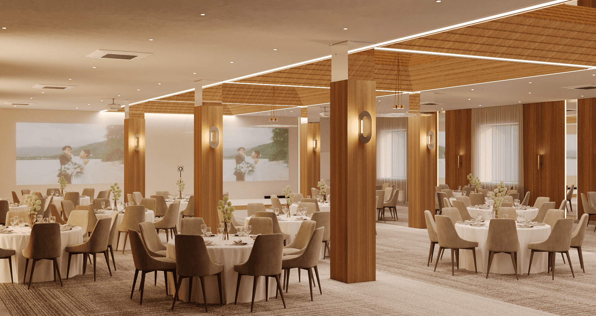 Banquete Hall - Банкетный зал 400 м² - КОММЕРЧЕСКИЕ ИНТЕРЬЕРЫ